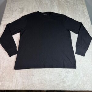 NWOT American Giant Mens Long Sleeve Crew Neck T-Shirt XL Black Slub Cotton